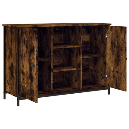 Credenza Rovere Fumo 100x35x70 cm in Legno Multistrato - homemem39