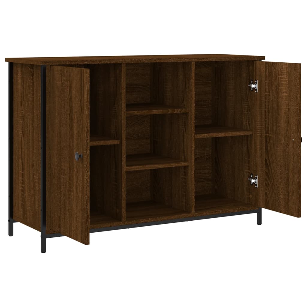 Credenza Rovere Marrone 100x35x70 cm in Legno Multistrato - homemem39