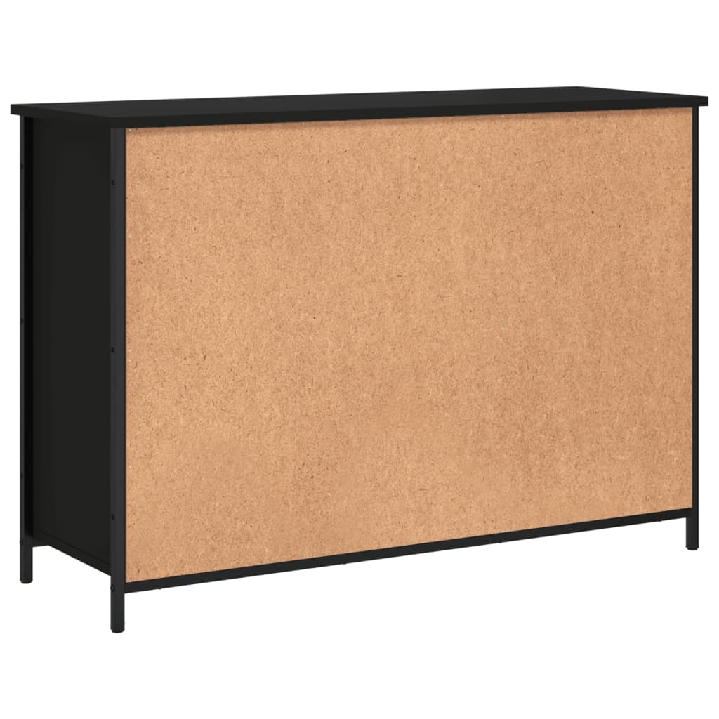 Credenza Nera 100x35x70 cm in Legno Multistrato - homemem39