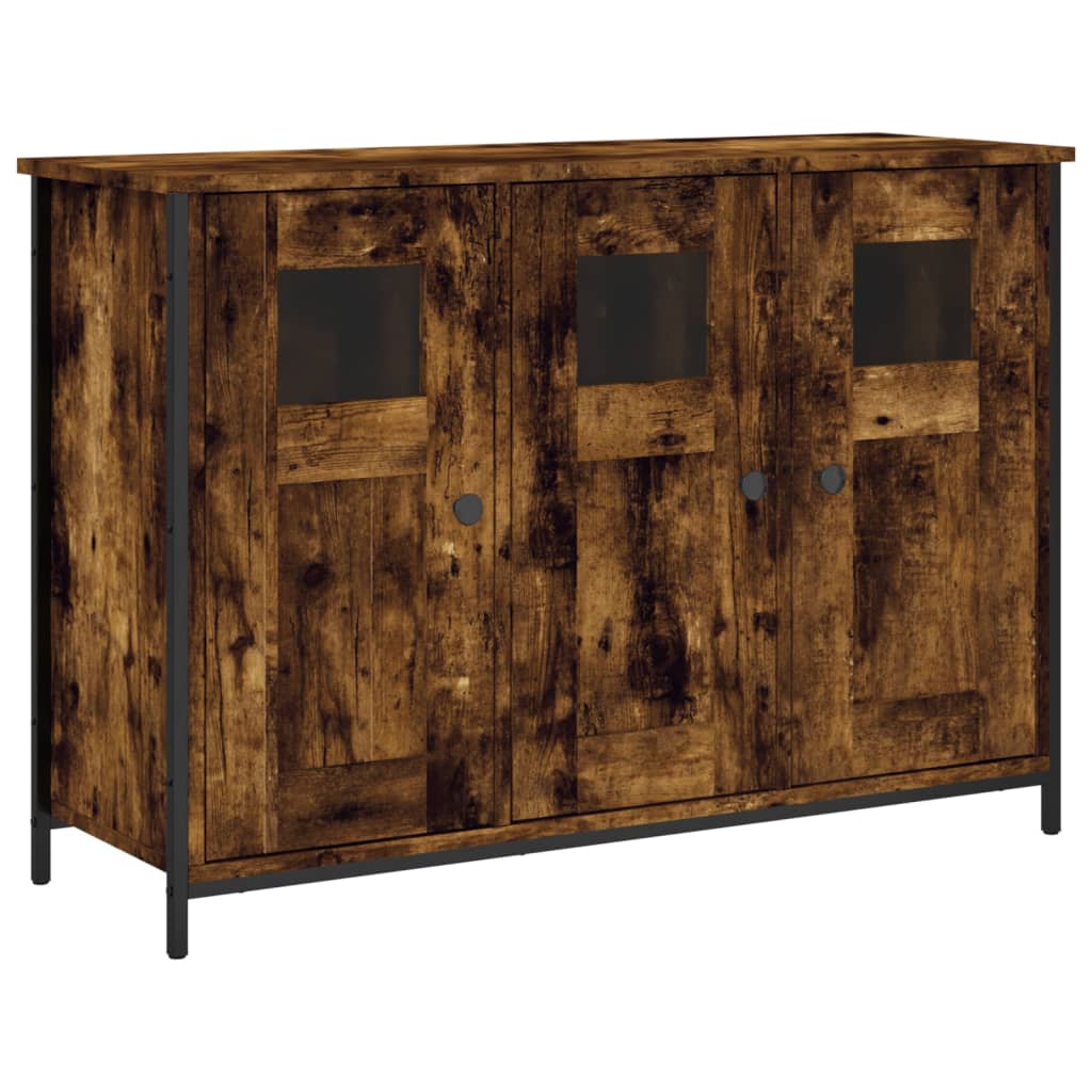 Credenza Rovere Fumo 100x35x70 cm in Legno Multistrato - homemem39