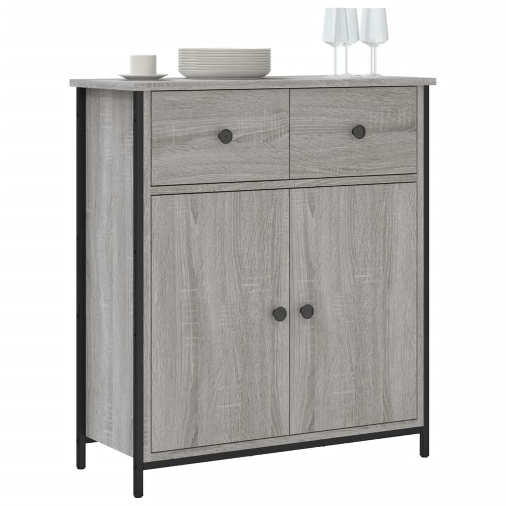 Credenza Grigio Sonoma 70x30x80 cm in Legno Multistrato - homemem39