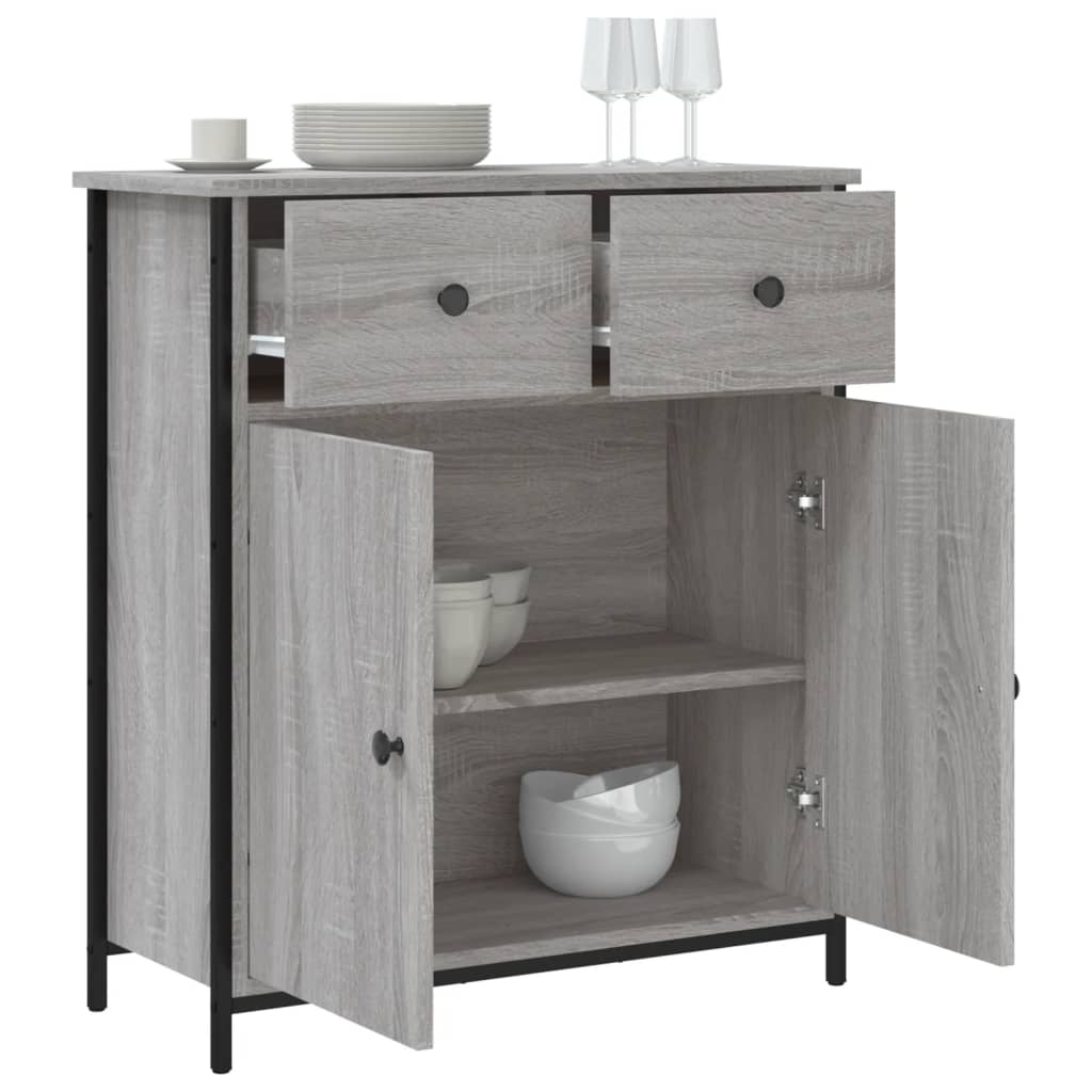 Credenza Grigio Sonoma 70x30x80 cm in Legno Multistrato - homemem39