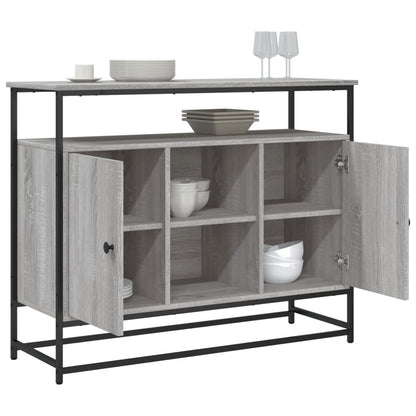 Credenza Grigio Sonoma 100x35x80 cm in Legno Multistrato - homemem39