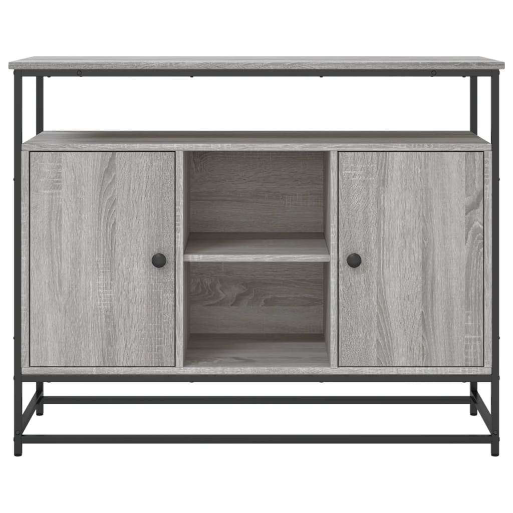 Credenza Grigio Sonoma 100x35x80 cm in Legno Multistrato - homemem39