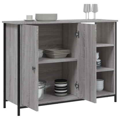 Credenza Grigio Sonoma 100x33x75 cm in Legno Multistrato - homemem39