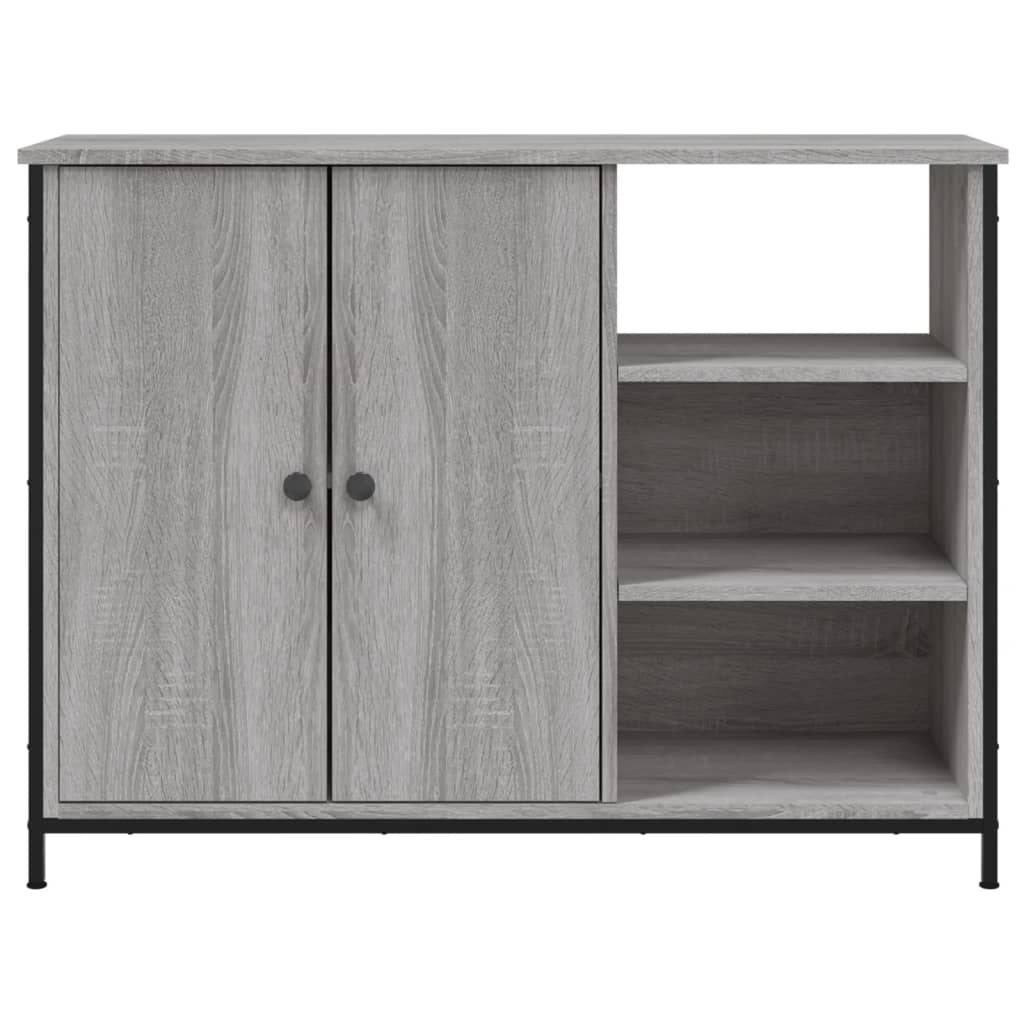 Credenza Grigio Sonoma 100x33x75 cm in Legno Multistrato - homemem39