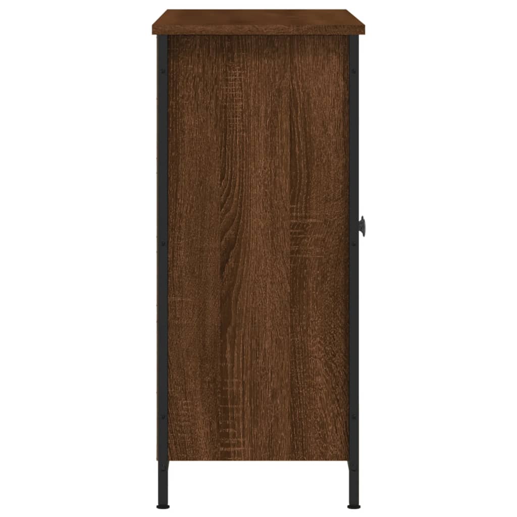 Credenza Rovere Marrone 100x33x75 cm in Legno Multistrato - homemem39