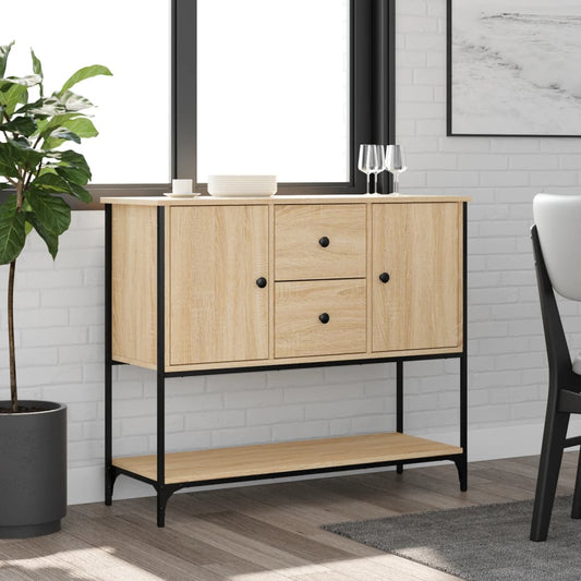 Credenza Rovere Sonoma 100x36x85 cm in Legno Multistrato - homemem39