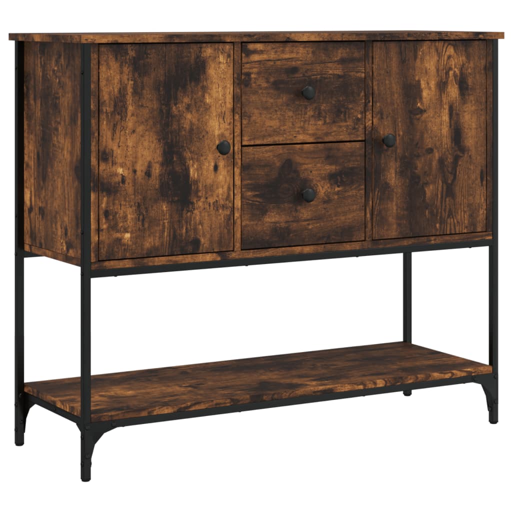 Credenza Rovere Fumo 100x36x85 cm in Legno Multistrato - homemem39