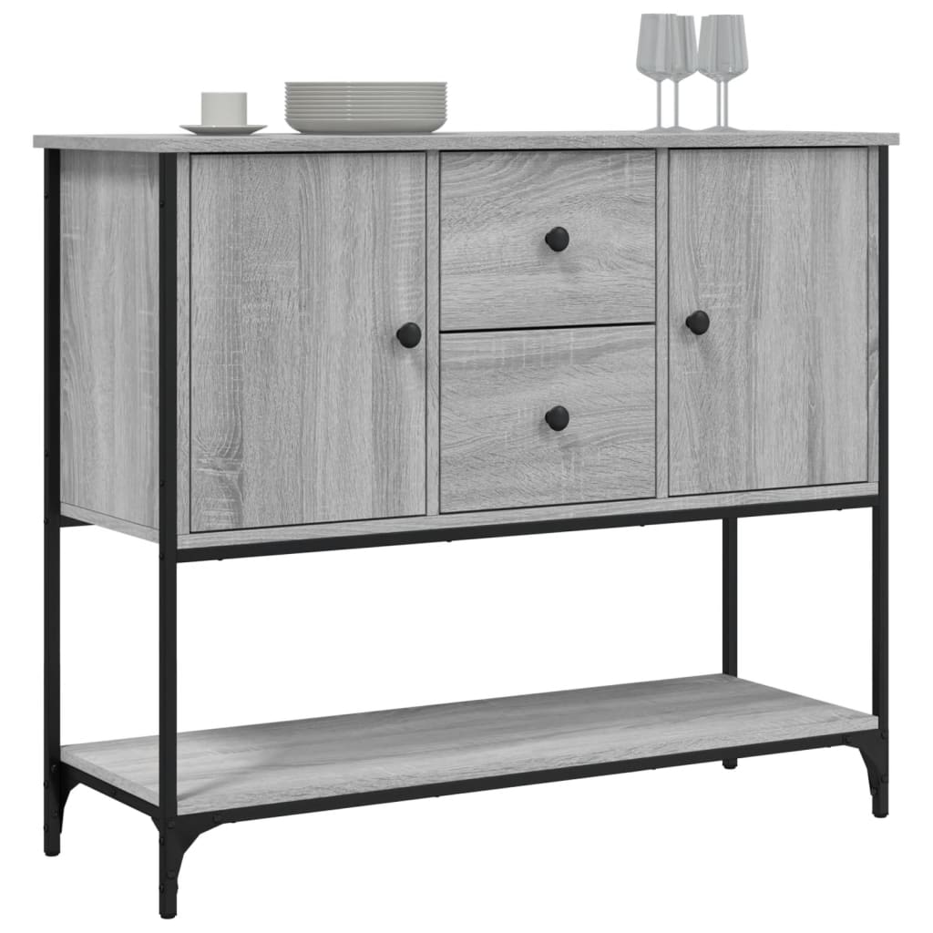 Credenza Grigio Sonoma 100x36x85 cm in Legno Multistrato - homemem39