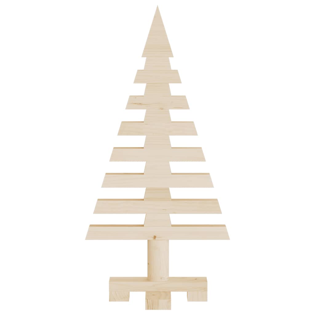 Albero di Natale Decorativo in Legno 60 cm Legno Massello Pino - homemem39