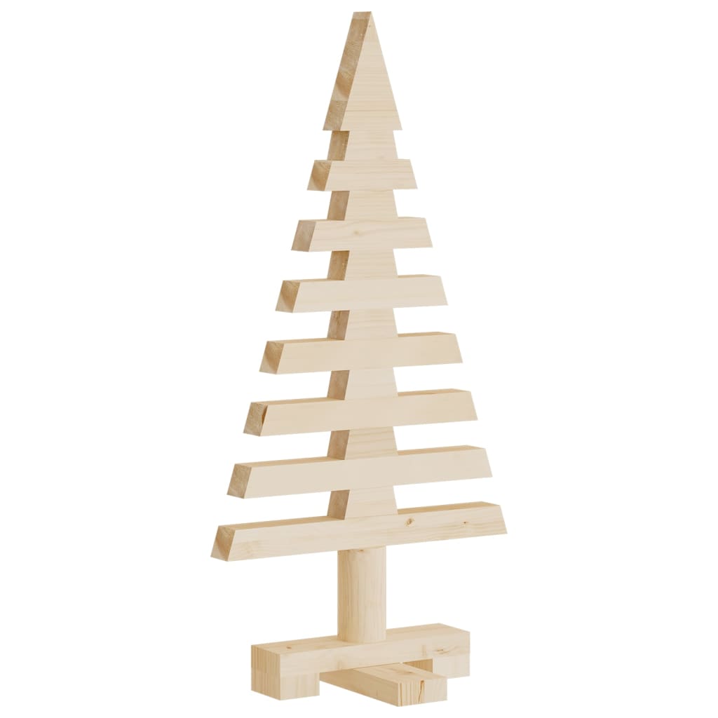 Albero di Natale Decorativo in Legno 60 cm Legno Massello Pino - homemem39