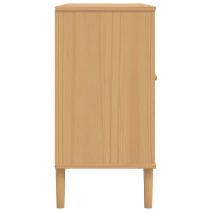 Credenza SENJA Aspetto Rattan 112x40x80 cm Legno Massello Pino - homemem39