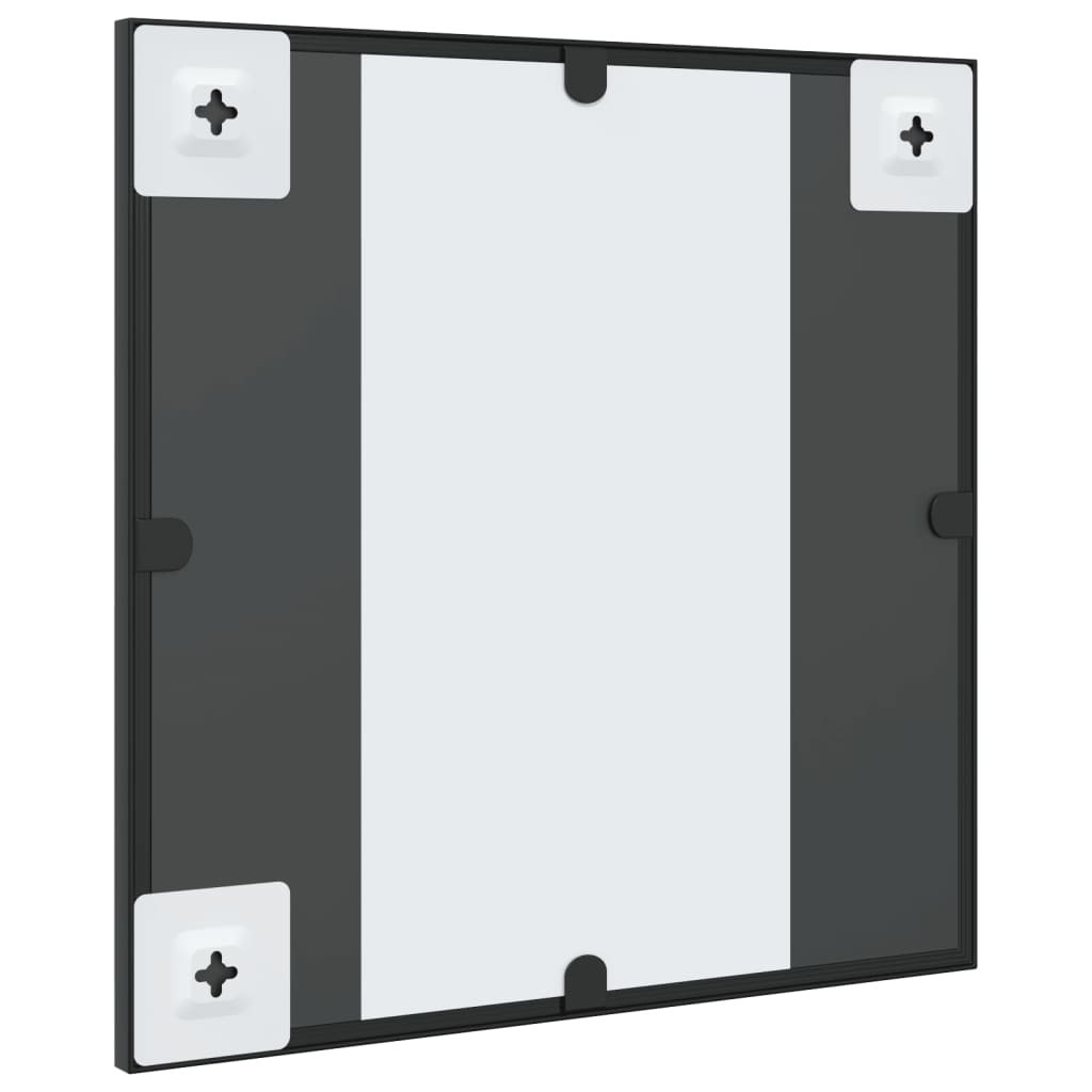 Specchio da Parete Nero 40x40 cm Quadrato in Ferro - homemem39