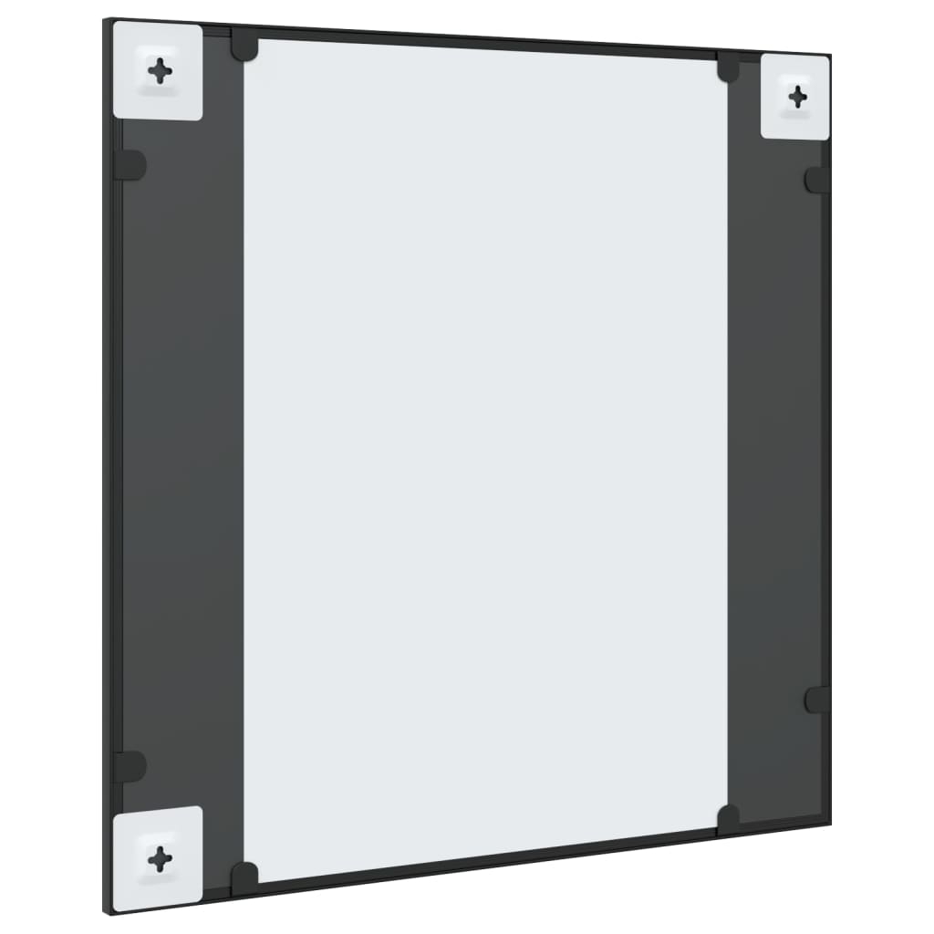 Specchio da Parete Nero 60x60 cm Quadrato in Ferro - homemem39