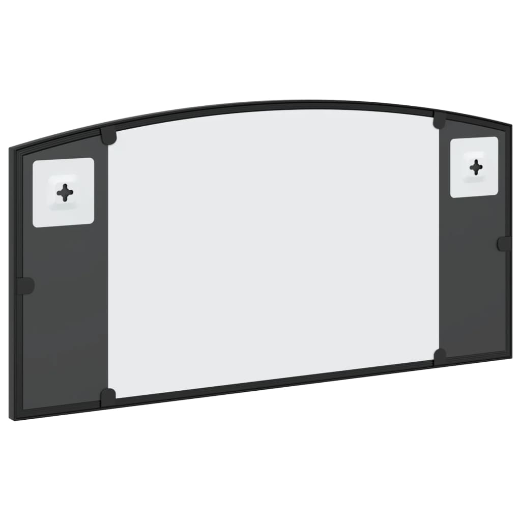 Specchio da Parete Nero 60x30 cm Arco in Ferro - homemem39