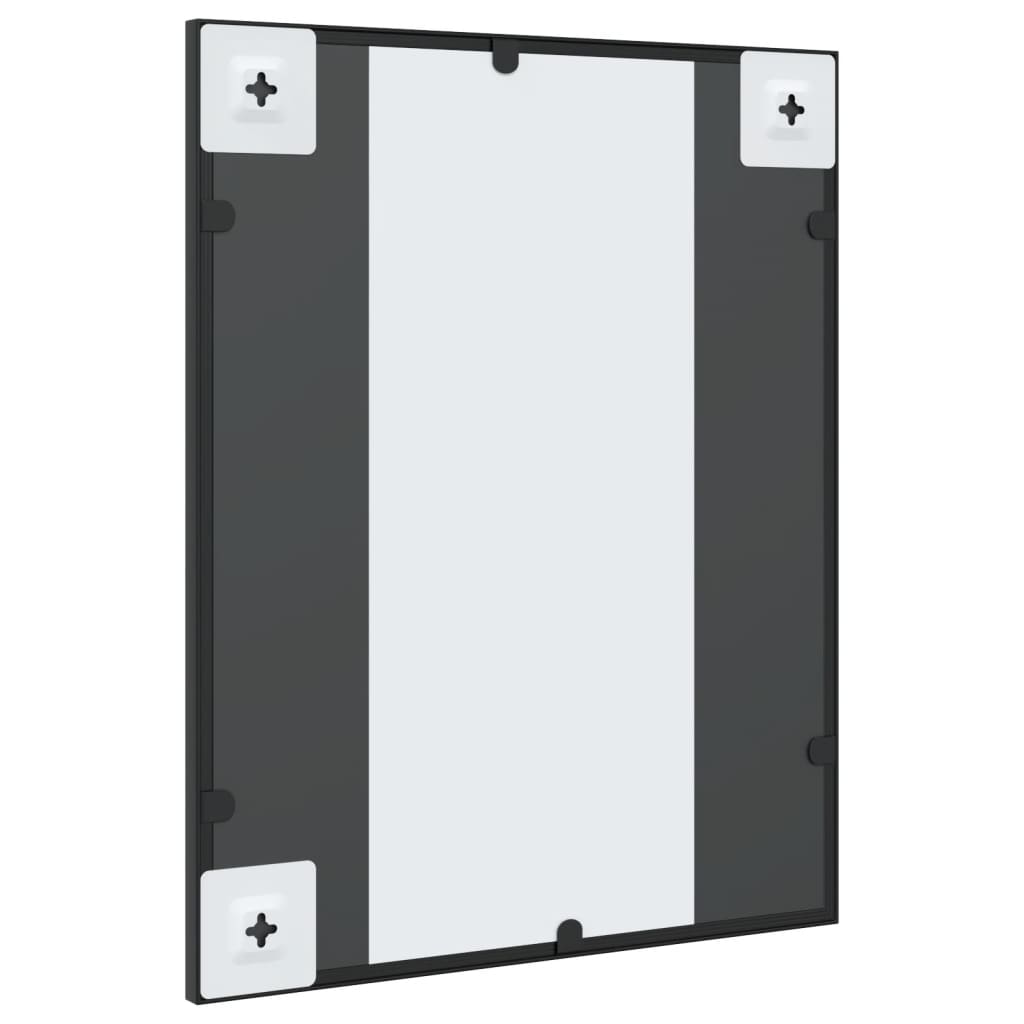 Specchio da Parete Nero 40x50 cm Rettangolare in Ferro - homemem39