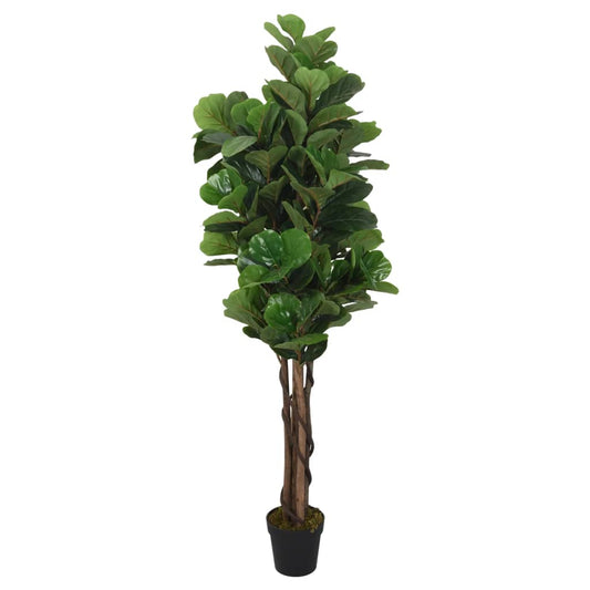 Albero Ficus Lyrata 96 Foglie 80 cm Verde - homemem39