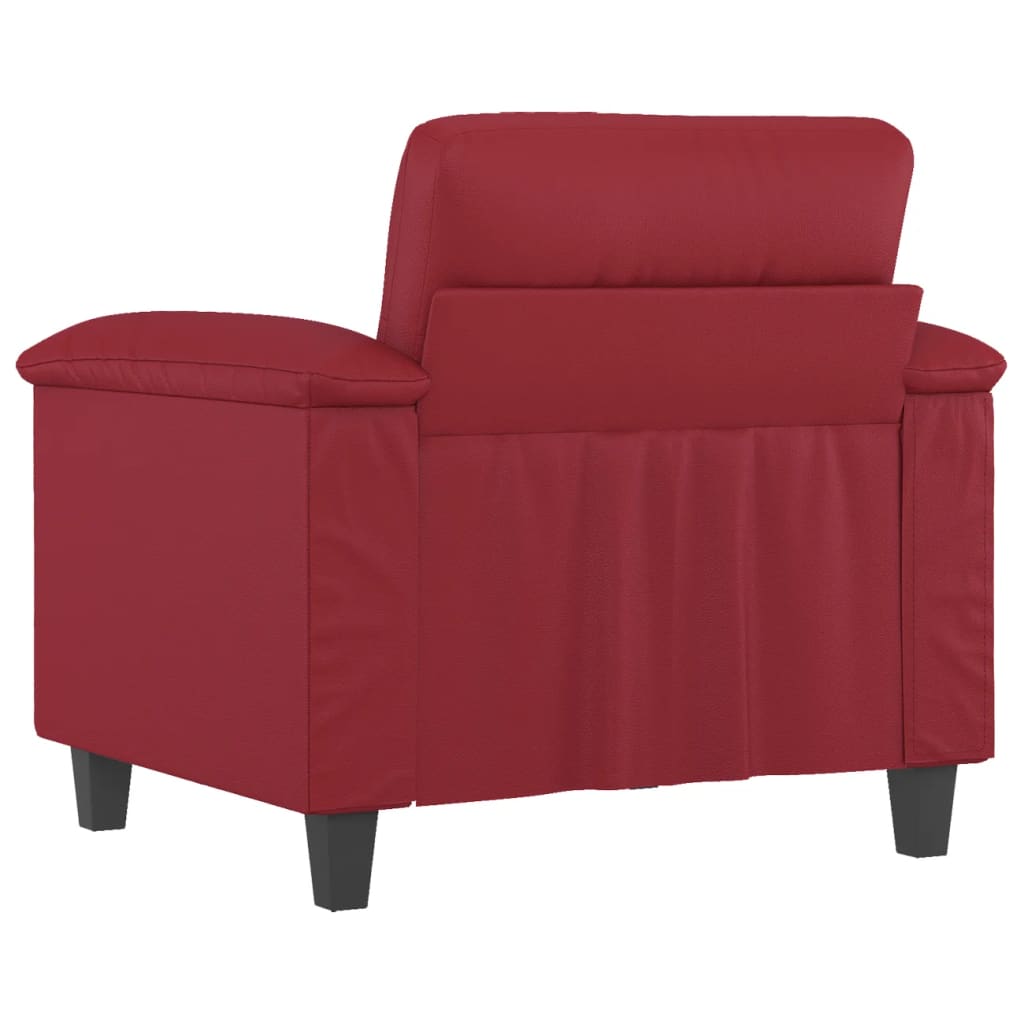 Poltrona Rosso Vino 60 cm in Similpelle - homemem39