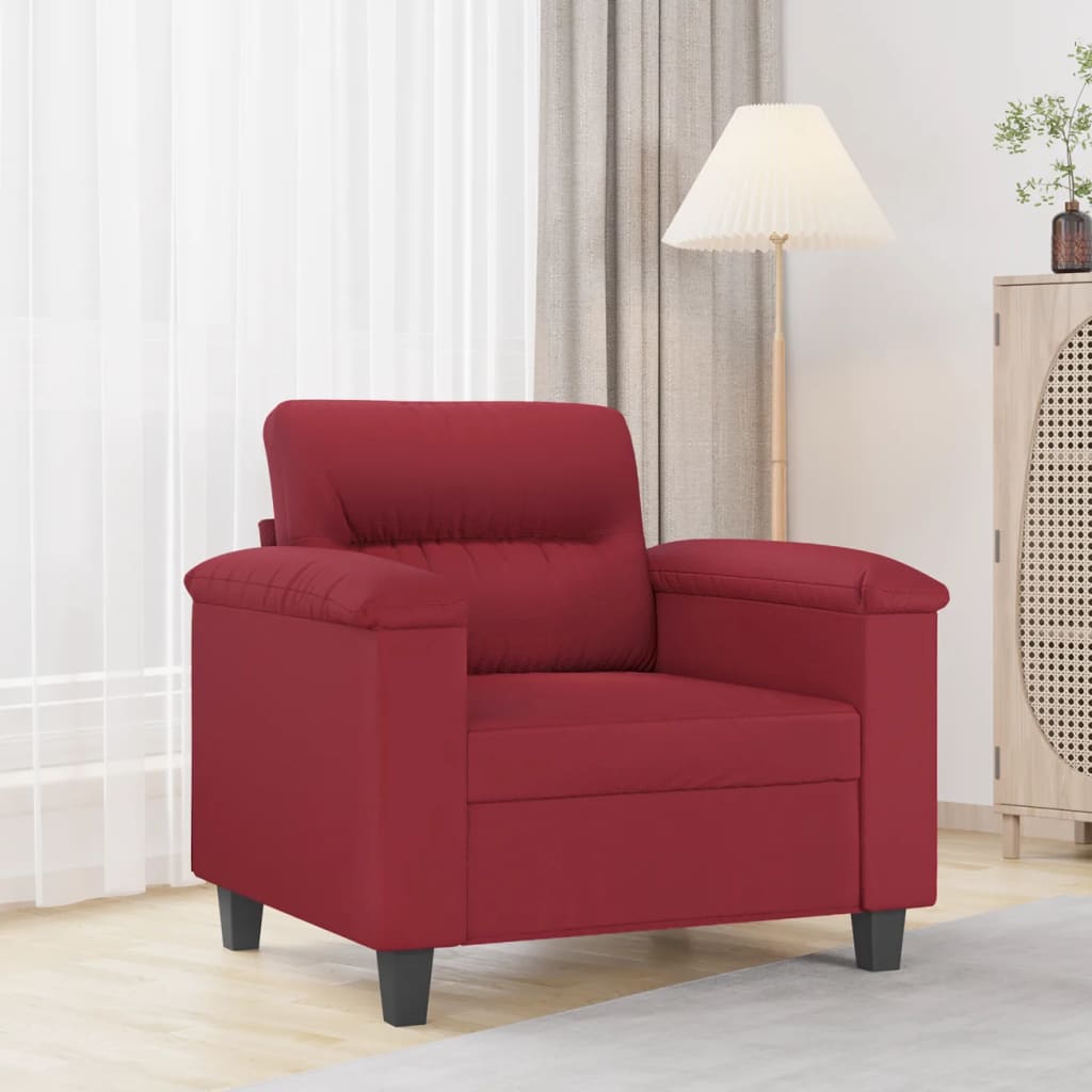 Poltrona Rosso Vino 60 cm in Similpelle - homemem39