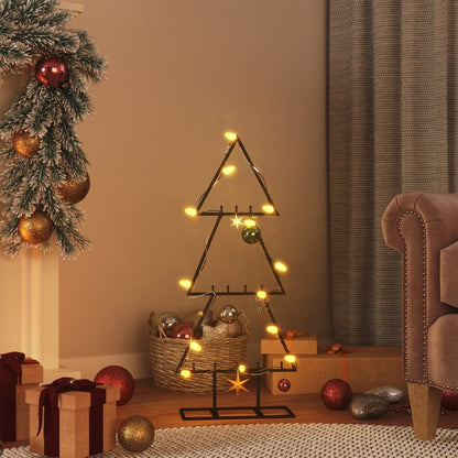 Albero di Natale Decorativo in Metallo Nero 60 cm - homemem39