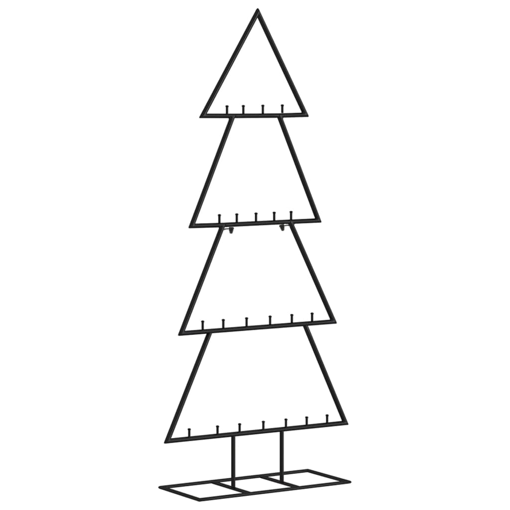Albero di Natale Decorativo in Metallo Nero 125 cm - homemem39