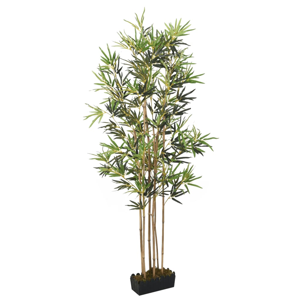 Albero Bambù Artificiale 552 Foglie 120 cm Verde - homemem39