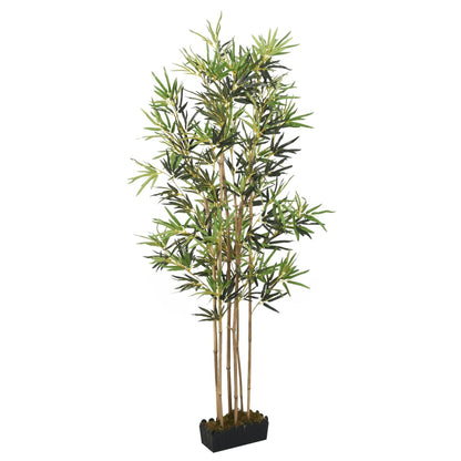 Albero Bambù Artificiale 552 Foglie 120 cm Verde - homemem39