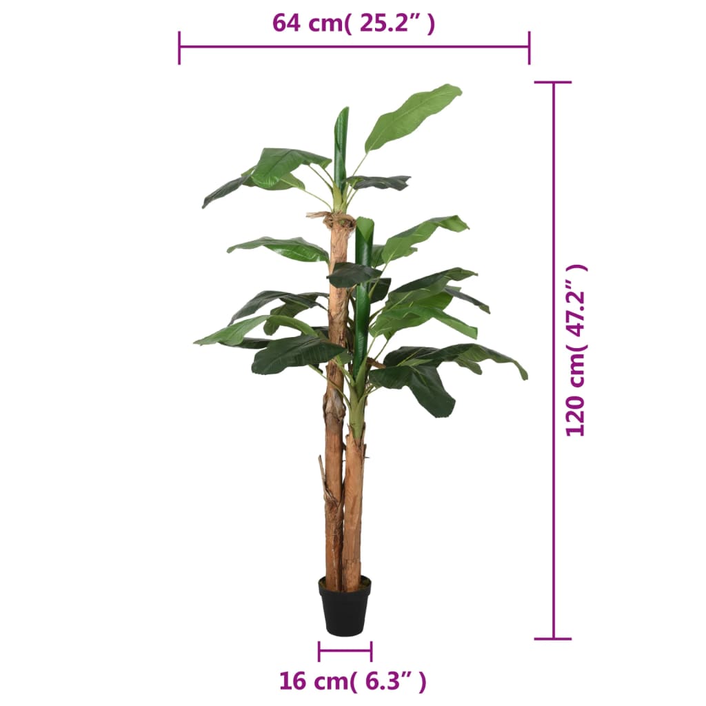 Albero di Banano Artificiale 18 Foglie 150 cm Verde - homemem39