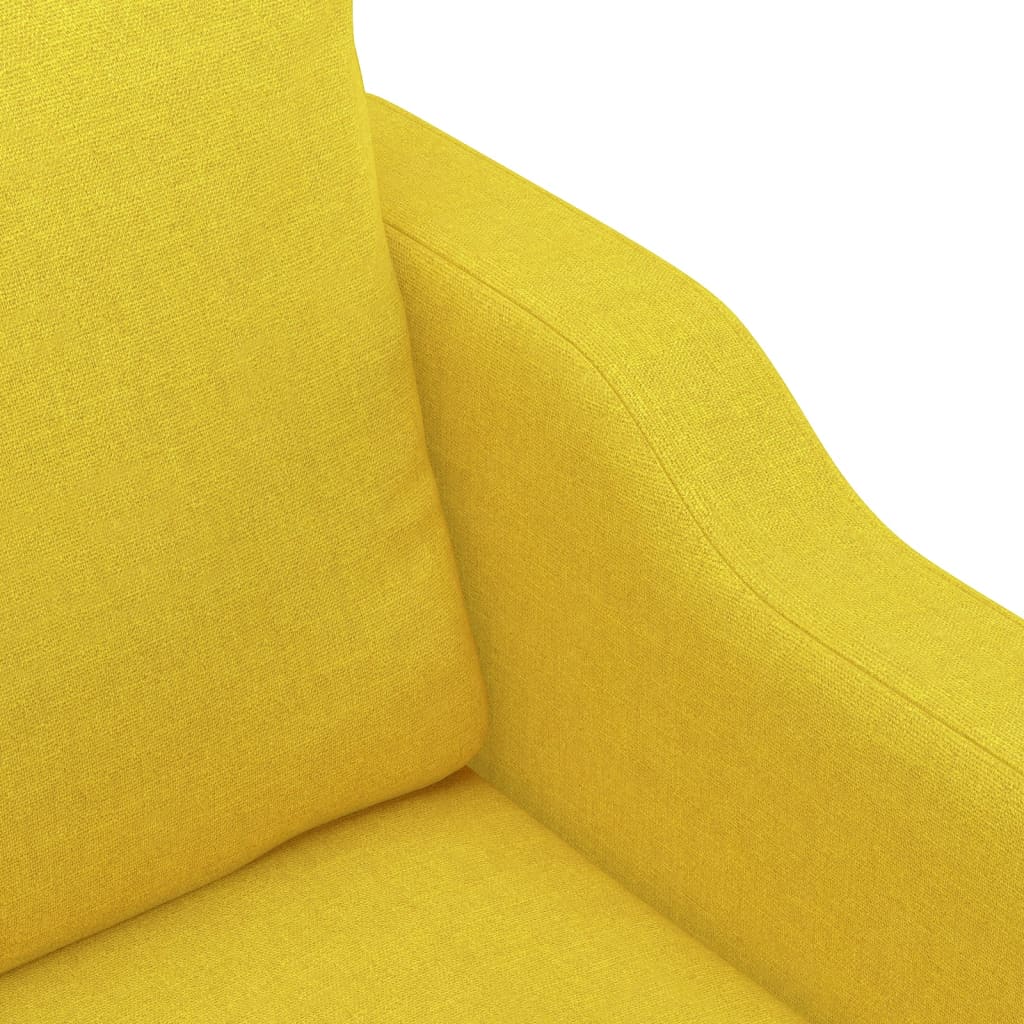 Poltrona Giallo Chiaro 60 cm in Tessuto - homemem39