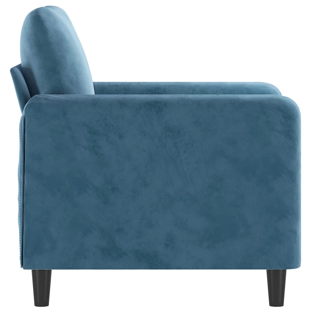 Poltrona Blu 60 cm Velluto - homemem39