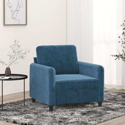 Poltrona Blu 60 cm Velluto - homemem39