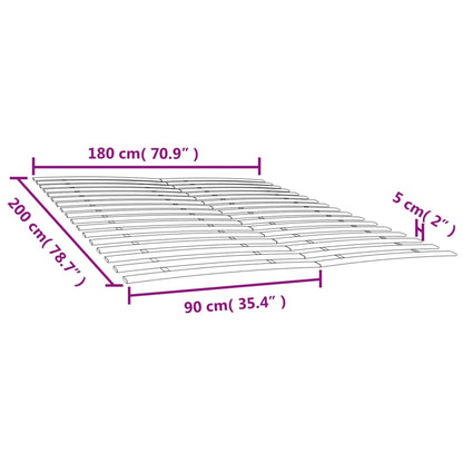 Reti a Doghe con 34 Doghe 2 pz 90x200 cm - homemem39