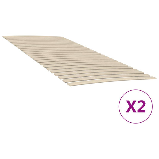 Reti a Doghe con 48 Doghe 2 pz 90x200 cm - homemem39