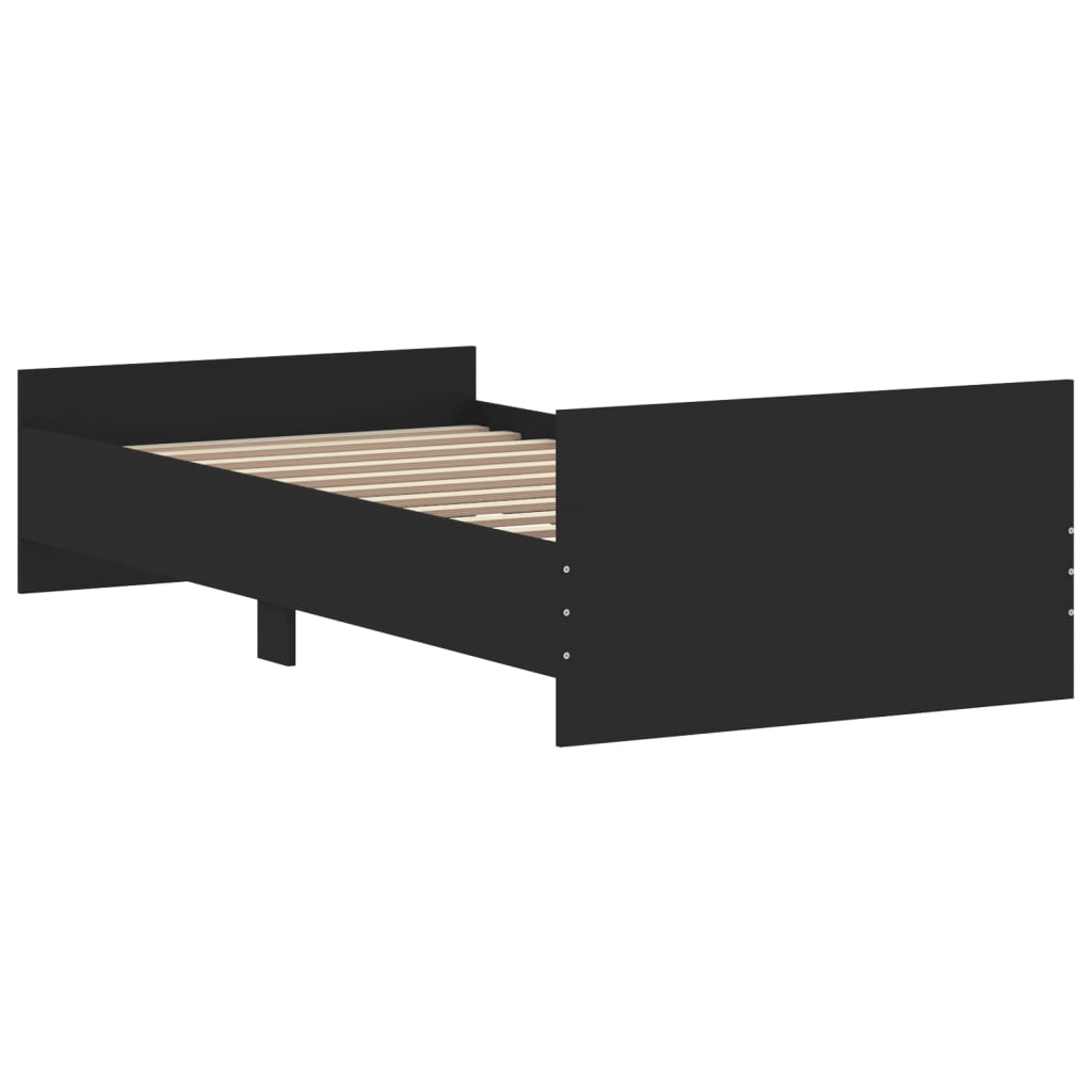 Giroletto Nero 90x200 cm in Legno Multistrato - homemem39