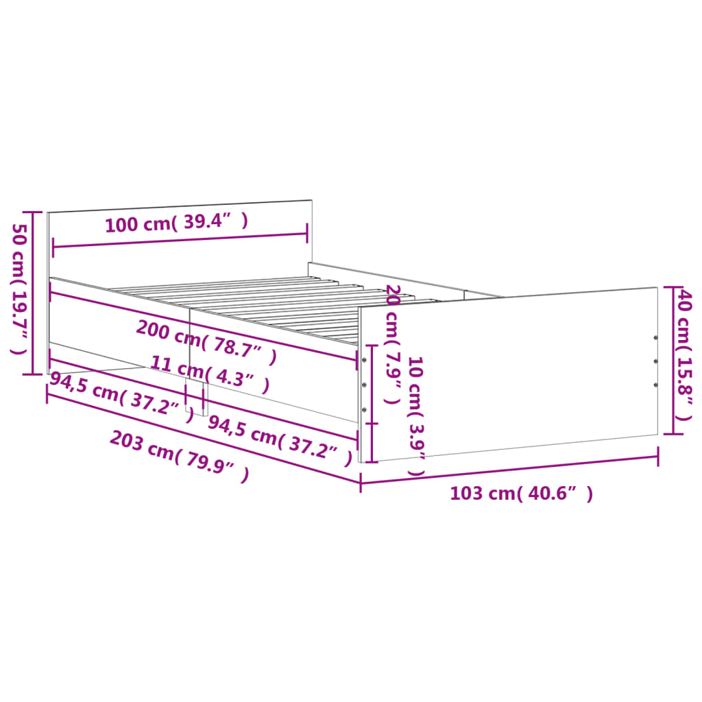 Giroletto Grigio Cemento 100x200 cm in Legno Multistrato - homemem39