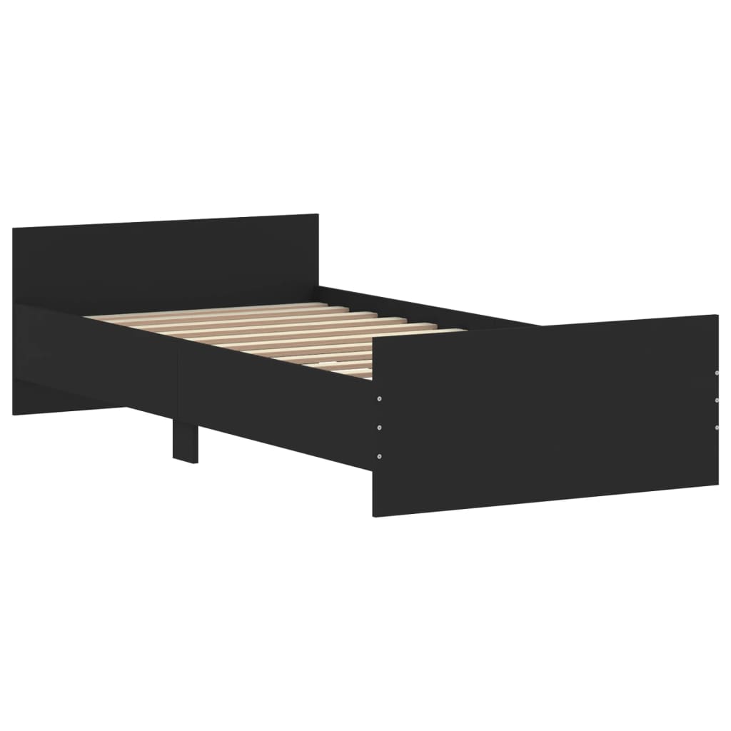 Giroletto Nero 90x190 cm in Legno Multistrato - homemem39