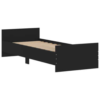 Giroletto Nero 75x190 cm Small Single in Legno Multistrato - homemem39