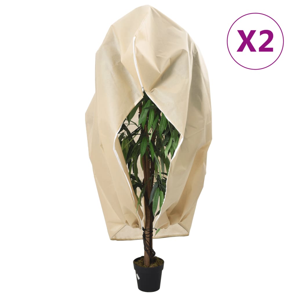 Coperture con Cerniera per Piante 2pz 70 g/m² 1,2x1,8 m - homemem39