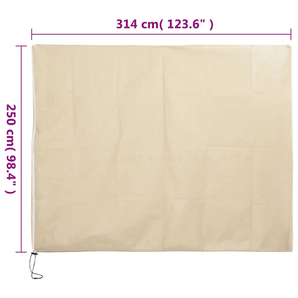 Copertura con Cerniera per Piante 70 g/m² 3,14x2,5 m - homemem39