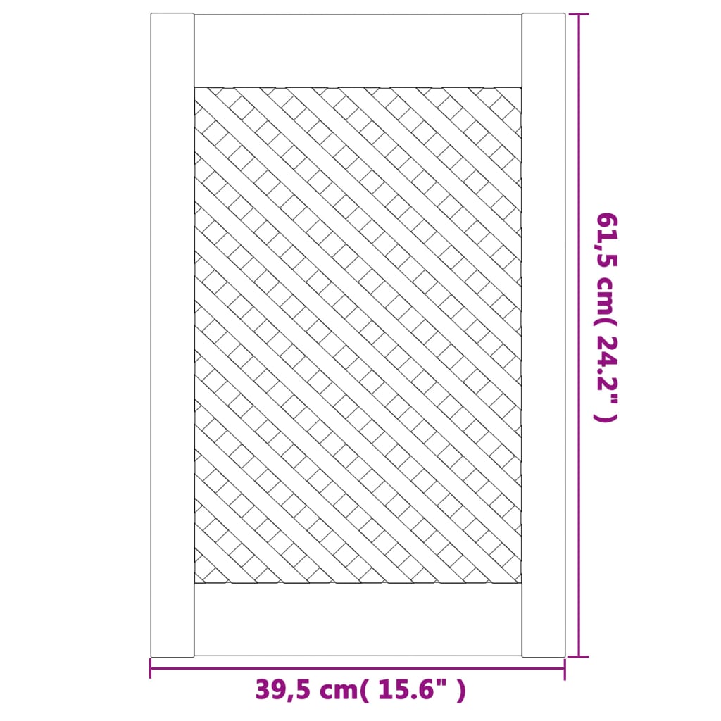 Ante con Design a Reticolo 2 pz 39,5x61,5 cm in Legno di Pino - homemem39