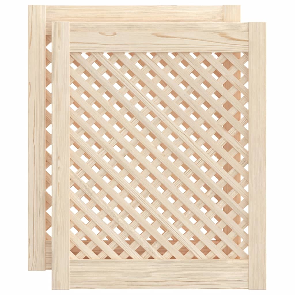 Ante con Design a Reticolo 2 pz 49,5x61,5 cm in Legno di Pino - homemem39