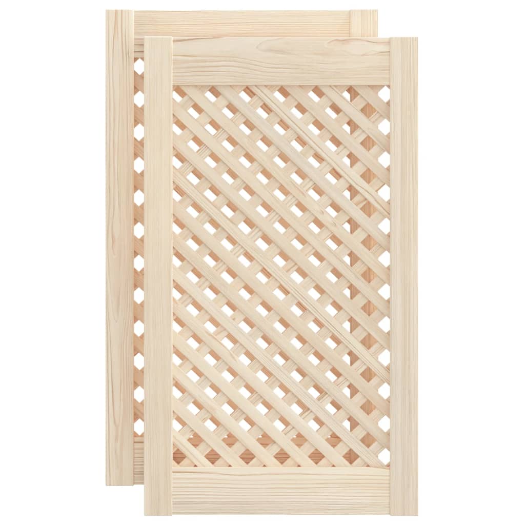 Ante con Design a Reticolo 2 pz 39,5x69 cm in Legno di Pino - homemem39