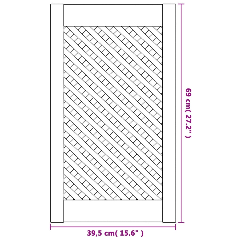 Ante con Design a Reticolo 2 pz 39,5x69 cm in Legno di Pino - homemem39