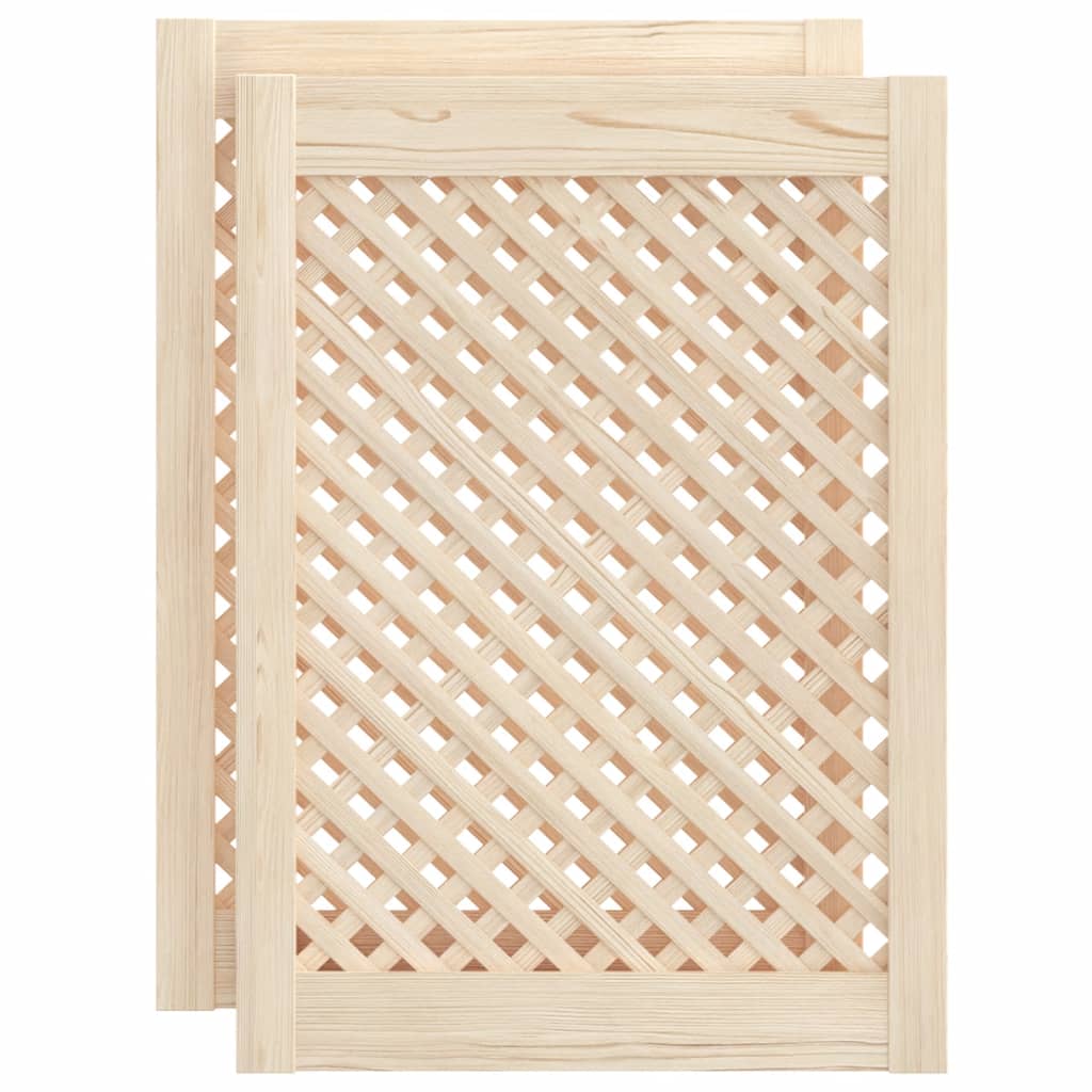 Ante con Design a Reticolo 2 pz 49,5x69 cm in Legno di Pino - homemem39