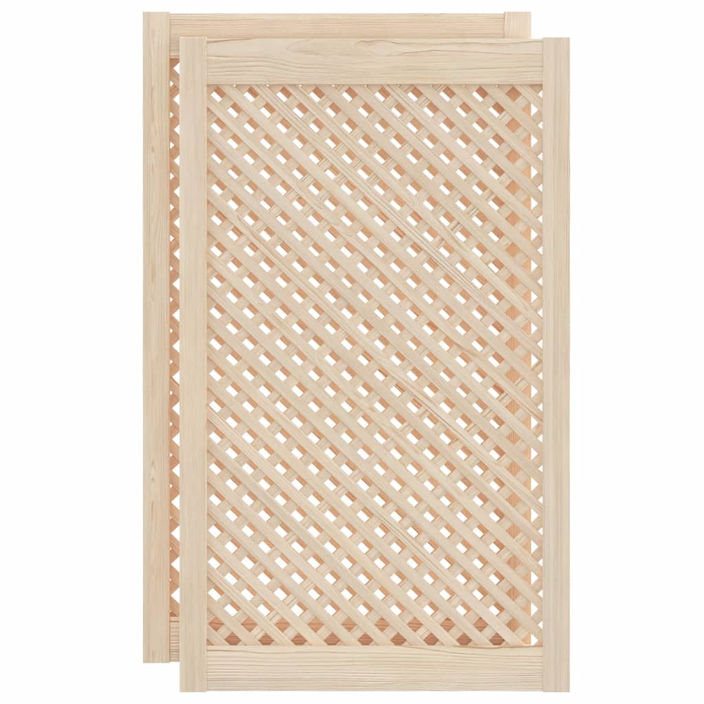 Ante con Design a Reticolo 2 pz 59,5x99 cm in Legno di Pino - homemem39