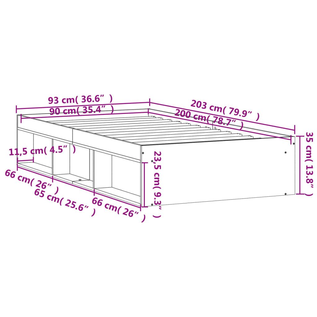 Giroletto Nero 90x200 cm - homemem39