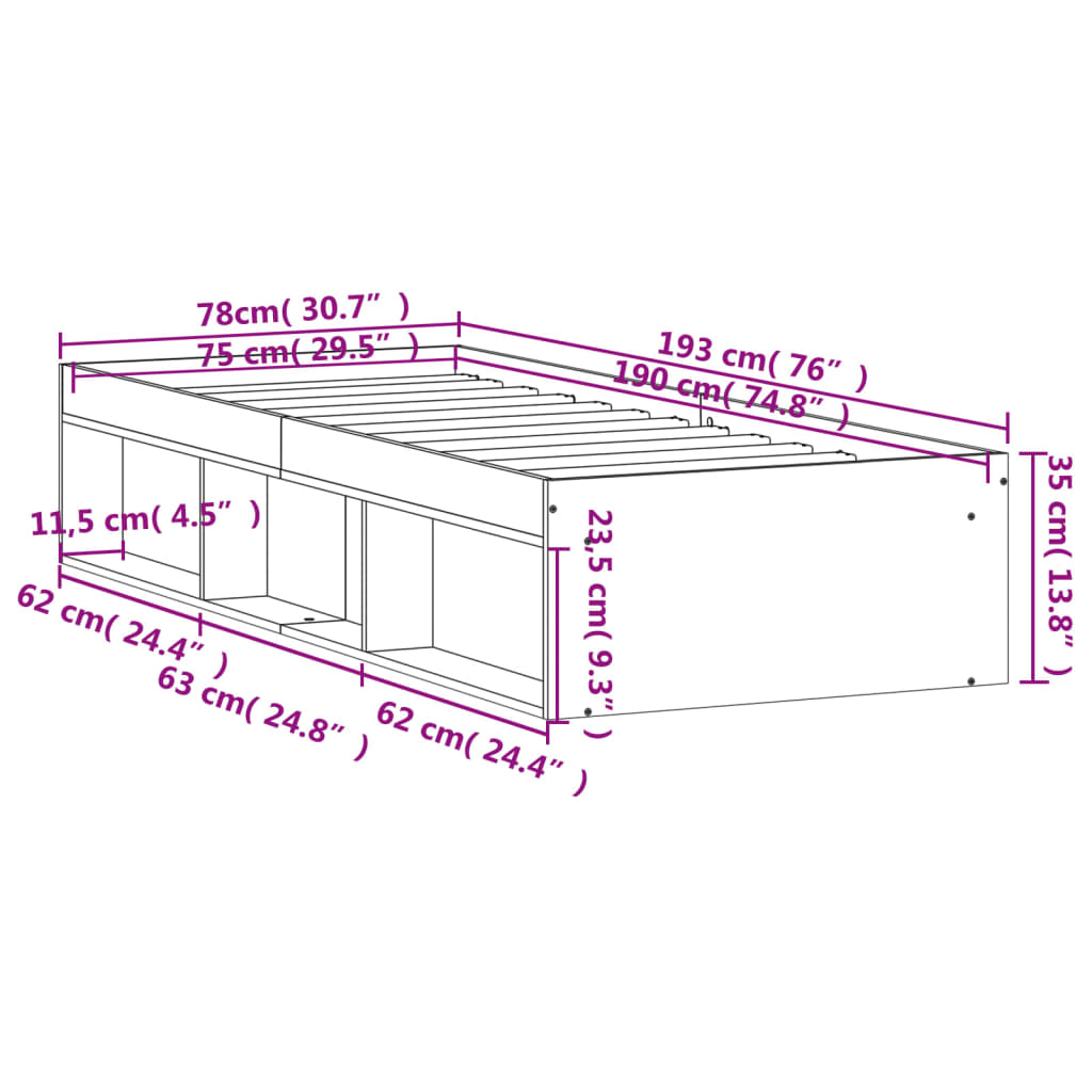 Giroletto Bianco 75x190 cm Small Single - homemem39