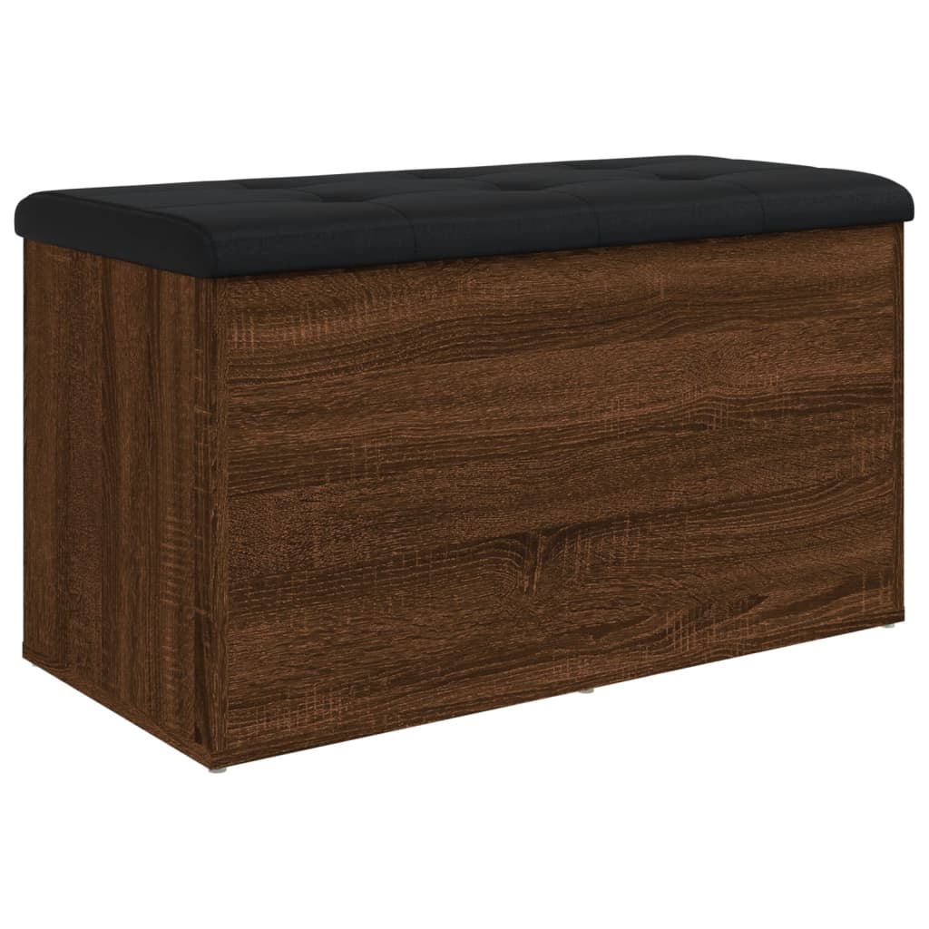 Panca Portaoggetti Rovere Fumo 82x42x45 cm Legno Multistrato - homemem39