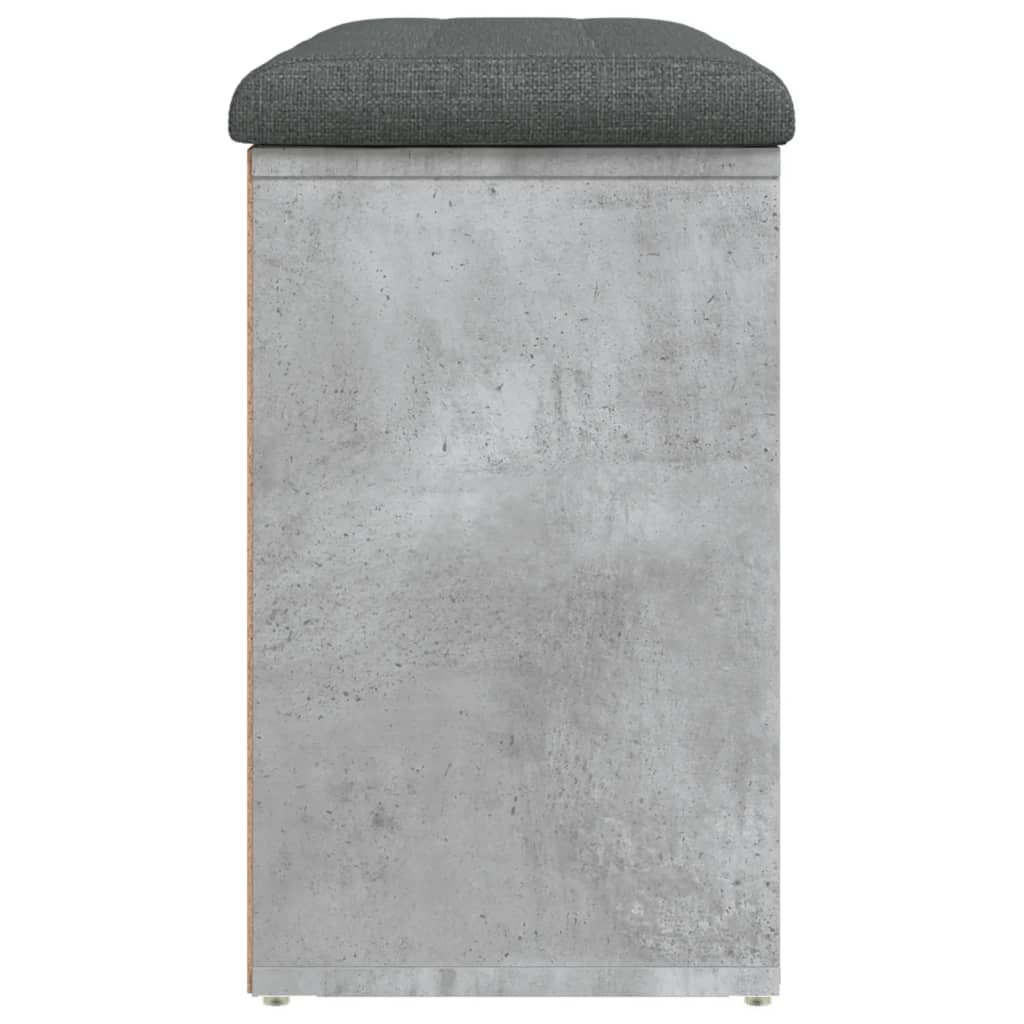 Panca Porta Scarpe Grigio Cemento 82x32x50cm Legno Multistrato - homemem39